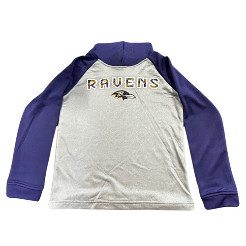 VETEMENTS *NUOVO CON ETICHETTE* BALTIMORE RAVENS Official Team Apparel NFL Pullover Felpa con Cappuccio (YOUTH XL)