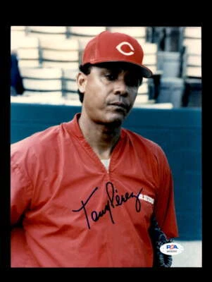 Tony Perez PSA DNA Signed  8x10 Photo Autograph Reds - Image 1 of 2