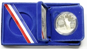 1986 US Liberty Ellis Island Proof Silver Doll With Box , COA # 1204 - Picture 1 of 8