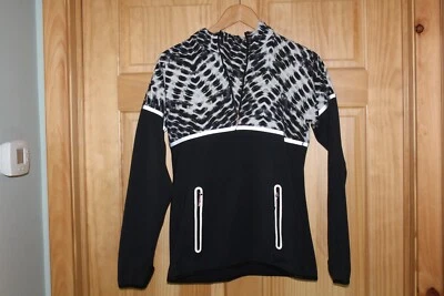 Saucony Women's Black/Gray/White  Track Star Hoodie Half Zip -  Size S - Image 1 of 4