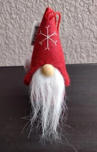 6" Mera Vic Copo de Nieve Gnomo Tela/Nariz de Madera Adorno de Navidad - Imagen 1 de 6
