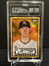 2021 Topps Chrome Platinum Anny Jake Cronenworth Orange/Yellow 70th Rookie Card