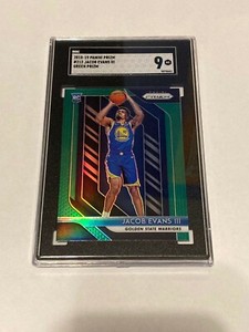 JACOB EVANS III 2018-19 PANINI PRIZM GREEN RC #212 SGC 9 MINT