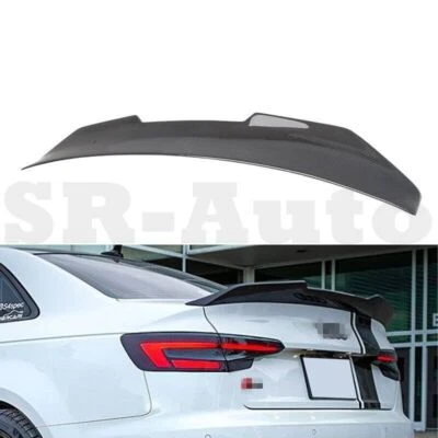 Alerón labial trasero de fibra de carbono real para Audi A4 S4 B9 2016-2019 1 pieza Foto 1 de 4