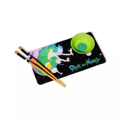 New Officially Licensed Rick and Morty Sushi Dining Set with Bowl & Chopsticks - Image 1 of 4