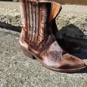 Free people barbary velvet women's western booties EU size 37. Portugal made