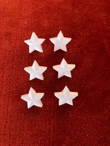 Star shaped shanked button 6 pack 15mm diameter T434 - Picture 1 of 1