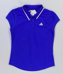 Girl's Adidas Youth HS9619 Textured Golf Polo Shirt NEW - Picture 1 of 3
