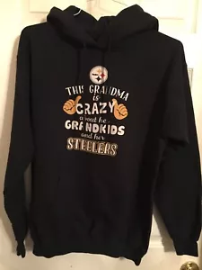 Pittsburgh Steelers Grandma is Crazy About Grandkids Womens Sweat Shirt Size M - Picture 1 of 9