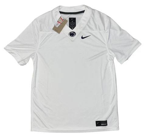 NIKE DRI-FIT TEAM ENGINEERED PENN STATE NITTANY LIONS PSU AUTHENTIC JERSEY WHITE Cover