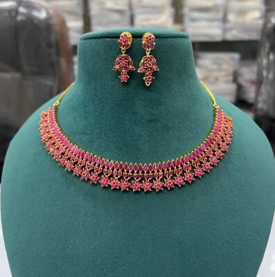 HyderabadI jadau necklace in semi precious rubies , Indian JEWELLERY - Image 1 of 4