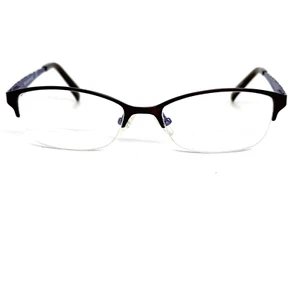 Rampage R174 BRN 51-17-135 Brown/Blue Metal Half Rim Eyeglasses Frame H15278 - Picture 1 of 8