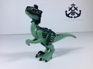 LEGO Jurassic World Dinosaur "Blue"  Raptor / Velociraptor Raptor07 + Bridle - Picture 1 of 2