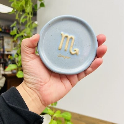 Urban Outfitters Boho Zodiac Blue Ring Dish Catch All Coaster SCORPIO - Image 1 of 4