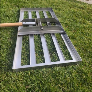 SattesGrün Profi Edelstahl Rasenrakel Lasercut Rake Sanden Abziehen Levelingrake - Bild 1 von 8