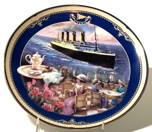1999 RMS Titanic Collector Plate - Queen of the Ocean Series - THE CAFE PARISIEN - Picture 1 of 2