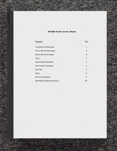 2500 DIESEL FORKLIFT WORKSHOP MANUAL FITS MASSEY FERGUSON MF 2500 1448 - Picture 1 of 15