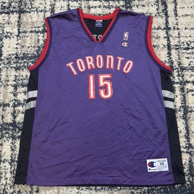 Camiseta vintage Vince Carter #15 Toronto Raptors talla 48 NBA años 90/00 púrpura negra Foto 1 de 4