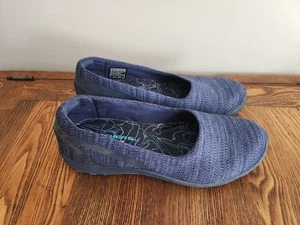 Skechers Shoes Women's 6.5 Blue Relax Fit Slip On Casual Comfort Flats NEW - Picture 1 of 6