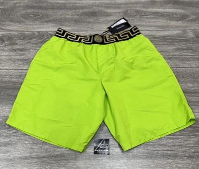 Size 4 - Versace Greca Border Boardshorts ' Green ' | NEW! - Image 1 of 4