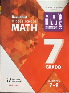 Middle School Math/ Spanish Edition/ Unit 7-9 Grade 7 /Workbook - Picture 1 of 2