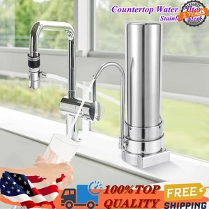 Countertop Filter Water Filtration Filter Sink Drinking System Stainless Steel - Picture 1 of 16