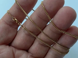 Excelente Collar de Cadena de Oro 18.7" 9CT Fuerte Estrecho Eslabón Peso 3.8 grm - Imagen 1 de 5