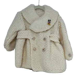 Adorable Cream Knit Baby Peacoat – Handmade with Love, Never Worn! - Picture 1 of 5