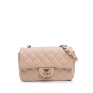 Chanel Mini Rectangular Clásico Piel de Cordero Solapa Única - Imagen 1 de 10