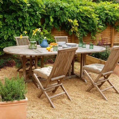 Graham and Green Grey Teak 10-Seater Garden Table - Image 1 of 4