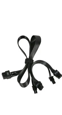 Certusfun Pcie Cable for Corsair, 65cm 8 Pin To Dual 6+2 Pin Pcie Power Cable fo - Image 1 of 4