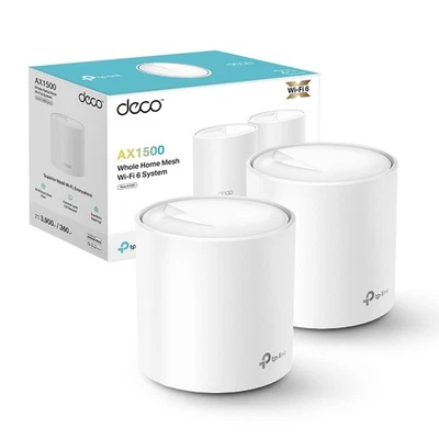 TP Link Deco X1500(2 pack) Router WiFi 6 Mesh AX1500Mbps 2 Porte Ethernet - Immagine 1 di 4
