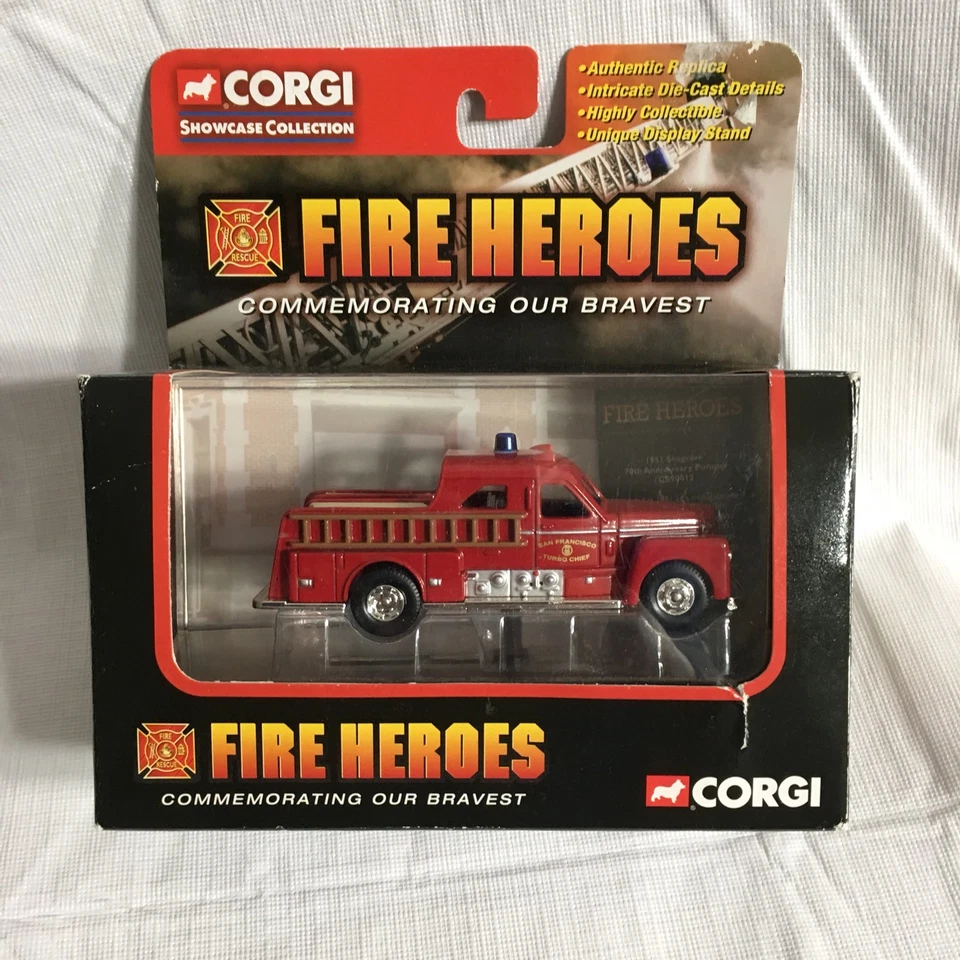 Corgi Fire Heroes CS90012 Seagrave Sedan Pumper Die-Case Fire Truck 2002