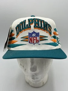 RARE 90’s NFL Miami Dolphins Hat Logo Athletic Pro Line Diamond SnapBack “NEW” - Picture 1 of 11