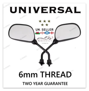 6mm THREAD MOBILITY SCOOTER MIRRORS UNIVERSAL PAIR - Picture 1 of 8