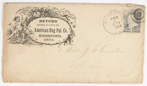 Cherub, Cog, Ship, Birds, Filigree, ad cover, American Rug Pat. Co. Biddeford ME - Picture 1 of 3