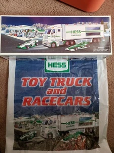 2003 Hess truck w/race cars & merchandising bag - Picture 1 of 3