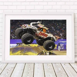 ZOMBIE - Monster Jam Truck Poster Picture Print Sizes A5 to A0 *FREE DELIVERY** - Picture 1 of 14