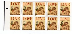 1995 32 cent Love Cherub Unfolded Booklet Pane Scott #2959a, Mint NH - Picture 1 of 1