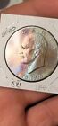 1776-1976 1$  EISENHOWER LIBERTY BICENTENNIAL COIN RAINBOW TONING COLOR WOW