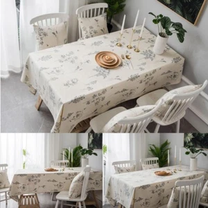 Printed Rectangle Tablecloth Kitchen Dining Party Table Cloth Table Cover Decor - Picture 1 of 24