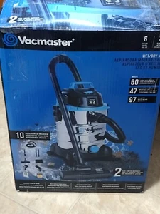 Wet Dry Stainless Steel Vac 6 Gallon Shop Vacuum Cleaner Portable 3.0 HP Blower - Picture 1 of 2