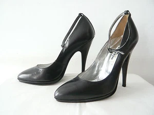 Pumps " Lack schwarz " 1980er Jahre" - JOCELYN Paris -- Gr. 36 - Bild 1 von 5