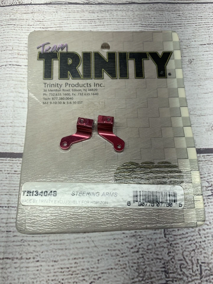 Trinity Red Aluminum Steering Arms  Mini T 1.0 1/18th Rc Mini-T TRI34048 34048 - Image 1 of 1