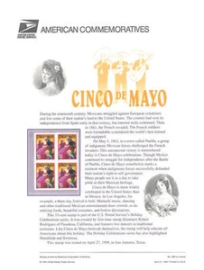 #569 33c Cinco de Mayo #3309 - USPS Stamp Panel - Picture 1 of 1