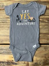 ✔️Baby Infant 3-6 Months Onesie Gerber Say Yes To Adventure Outdoors