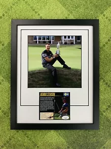 Henrik Stenson Signed Cut JSA Auto Custom Framed PGA - Picture 1 of 3