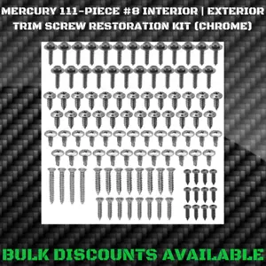 1975+ Mercury Monarch Interior Exterior Molding Engine Bay Trim SCREW KIT Black - Picture 1 of 2