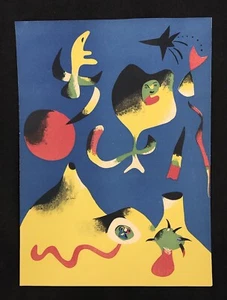 Litografía a color original 1937 Joan Miró Die Luft 2000 St Verve litografía de piedra - Imagen 1 de 9