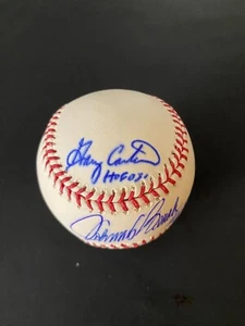 HOF CATCHERS AUTO. OMLB BASEBALL INC. GARY CARTER,JOHNNY BENCH & FISK JSA CERT. - Picture 1 of 4